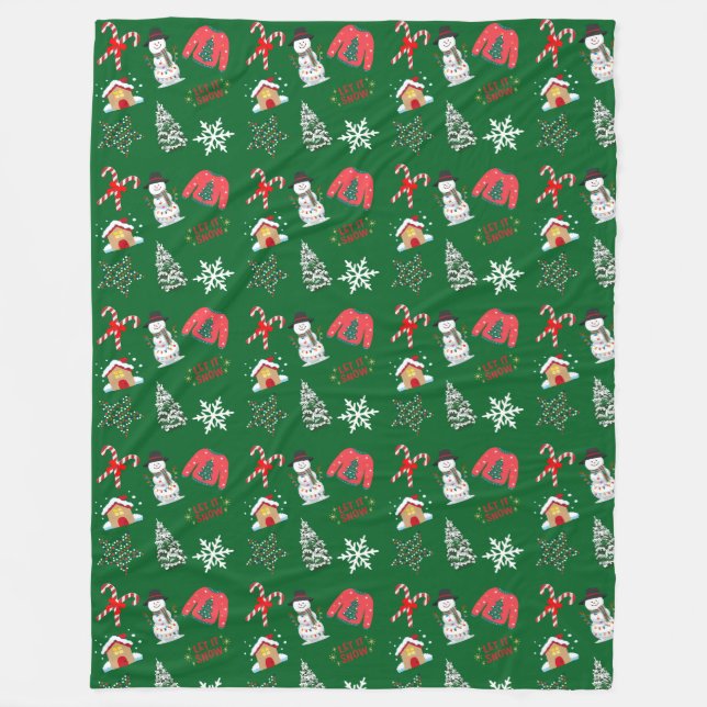 Manta Polar Snowman Fleece Blanket (Anverso)