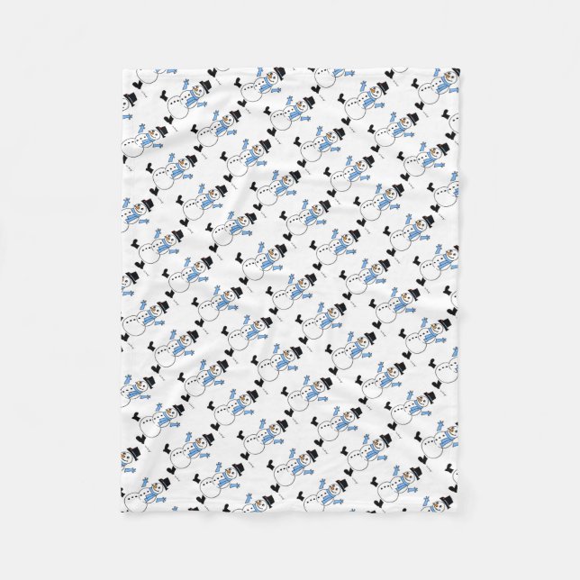 Manta Polar Snowman Fleece Blanket (Anverso)