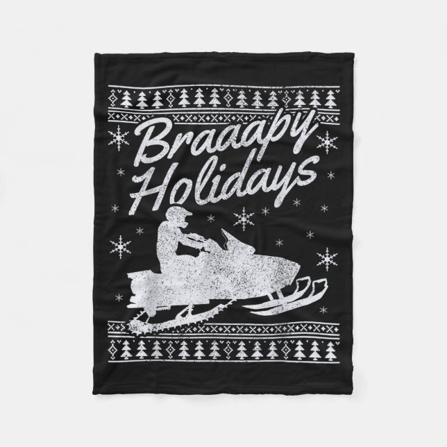 Manta Polar Snowmobile Braapy Holidays Funny Braap Ugly Christ (Anverso)