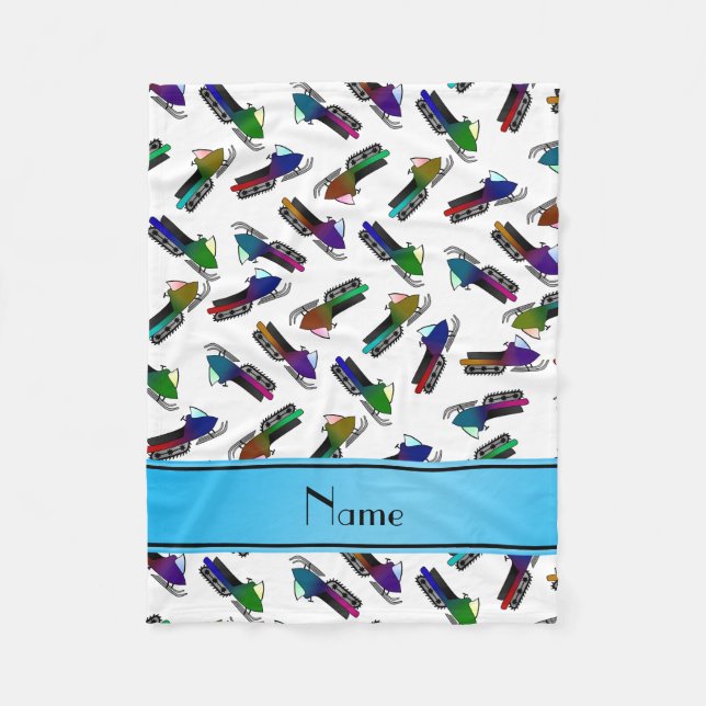 Manta Polar Snowmobiles conocidos personalizados del blanco (Anverso)