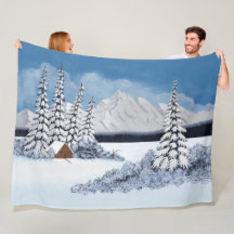 Snowowley Winter Large Fleece Blanket