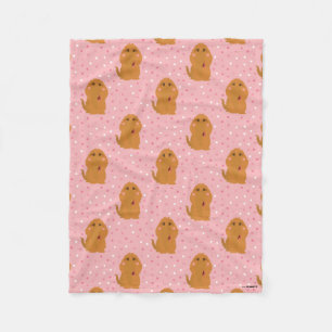 Manta Polar Snuffleupagus Pink Polka Dot Pattern