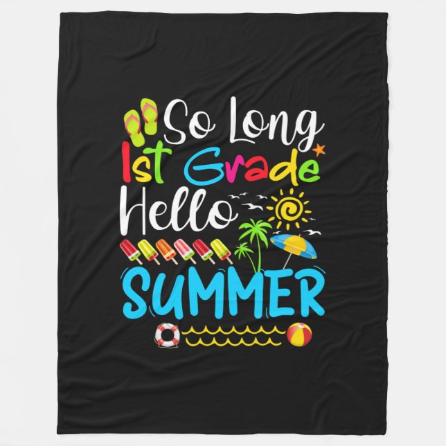 Manta Polar So Long 1st Grade Hello Summer Last Day Of School. (Anverso)