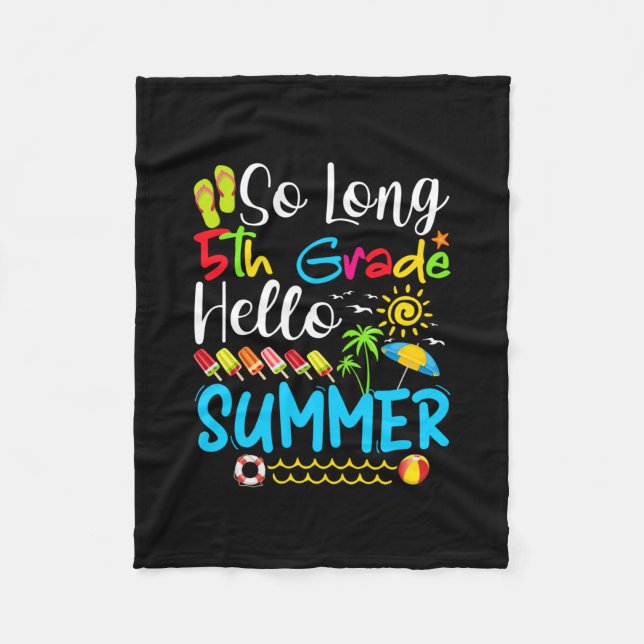 Manta Polar So Long 5th Grade Hello Summer Last Day Of School. (Anverso)