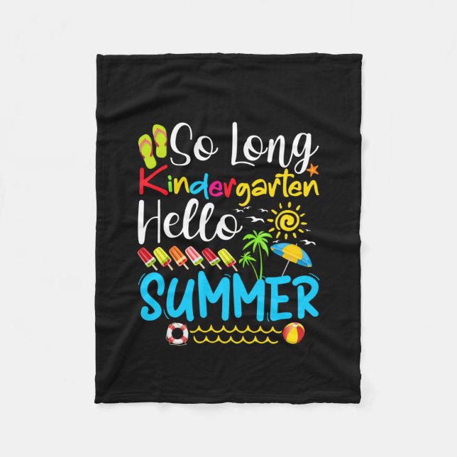 Manta Polar So Long Kindergarten Grade Hello Summer (Anverso)