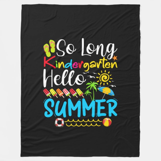 Manta Polar So Long Kindergarten Grade Hello Summer (Anverso)