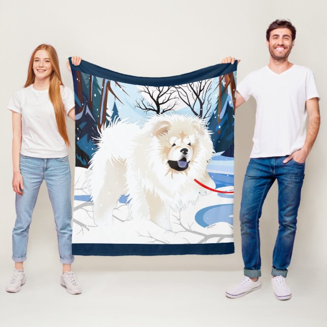 Manta Polar SOBRE EL RÍO Cream Chow Fleece fleece (In situ)