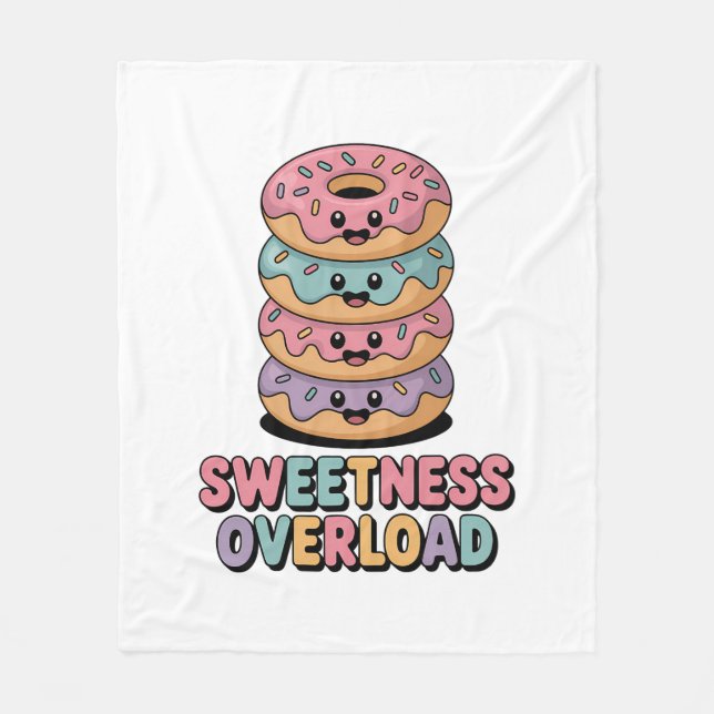 Manta Polar Sobrecarga de dulzura | Donut Kids (Anverso)