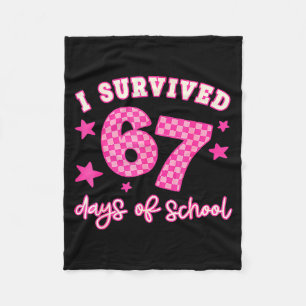 Manta Polar Sobreviví 67 Días De Escuela Divertido 67 Estudio 