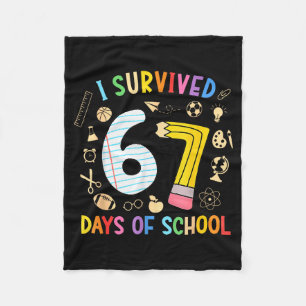 Manta Polar Sobreviví 67 Días De Escuela Divertido 67 Meme Mae