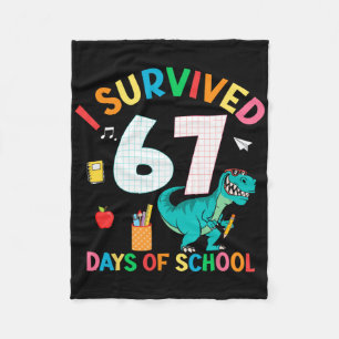 Manta Polar Sobreviví 67 Días De Escuela Trex Divertido 67 Mae