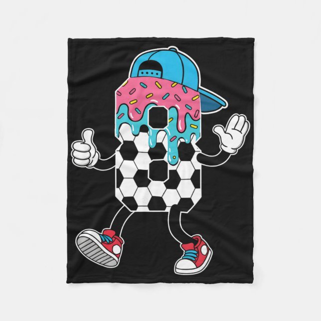 Manta Polar Soccer 8 Year Old Ice Cream Drip Youth 8th Birthda (Anverso)