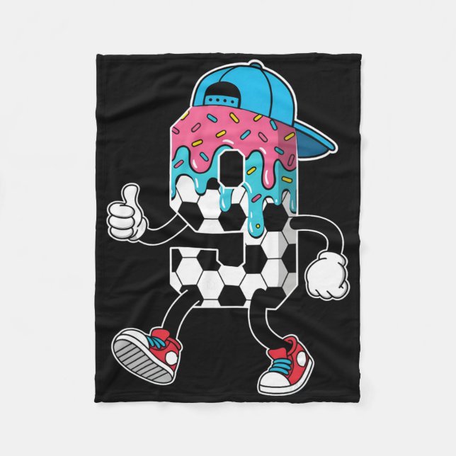 Manta Polar Soccer 9 Year Old Ice Cream Drip Youth 9th Birthda (Anverso)