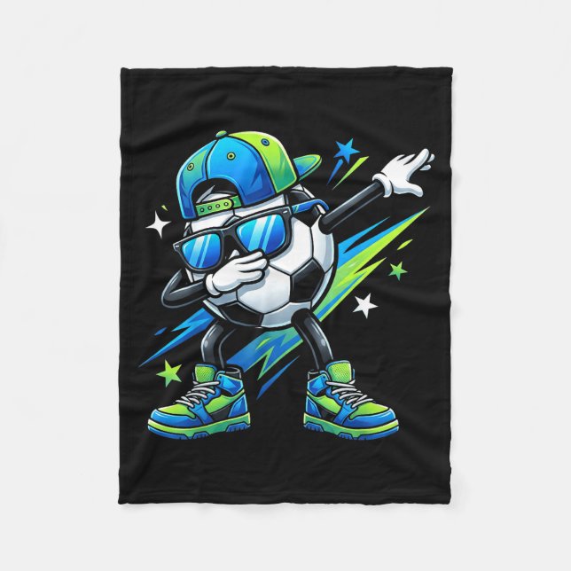 Manta Polar Soccer Dabbing Srts Cool Boys Girls Game Day Srt  (Anverso)