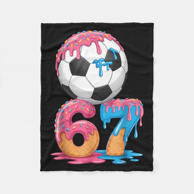 Manta Polar Soccer Drip Number 67 Boys Soccer Player 67  (Anverso)