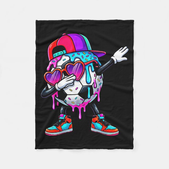 Manta Polar Soccer Ice Cream Drip Dabbing Sprinkles Srts Boys  (Anverso)