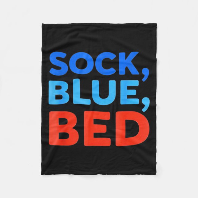 Manta Polar Sock Blue Bed Funny Meme  (Anverso)