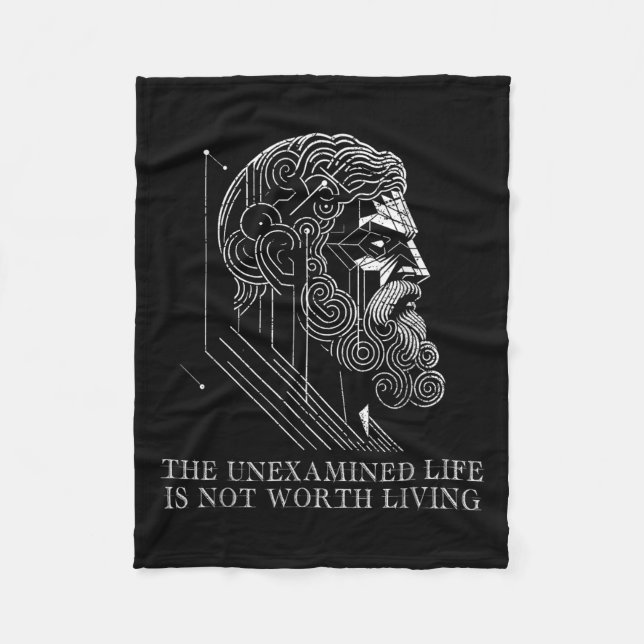 Manta Polar Sócrates cita el estoicismo diciendo vida no exami (Anverso)