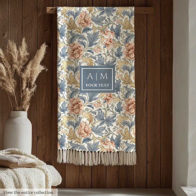 Manta Polar Sofisticado patrón de patrón impermeable estilo Mo (Sophisticated Morris style pimpernel pattern gift Fleece Blanket)