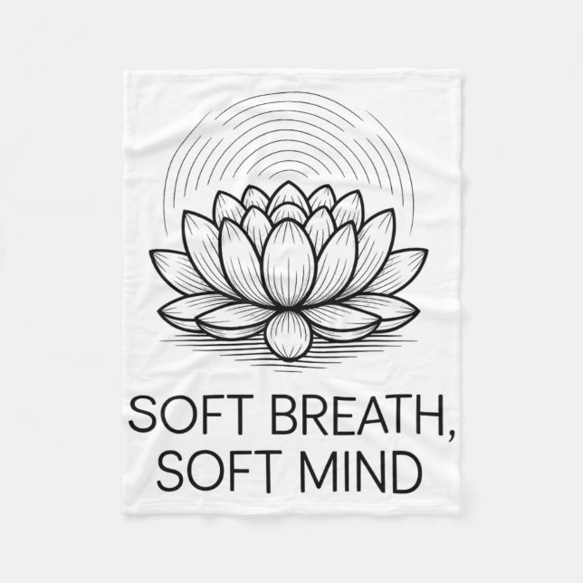 Manta Polar Soft Breath Soft Mind Dandelion Yoga Inspiration A (Anverso)