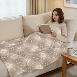 Manta Polar Soft Glow Heart Candle Pattern