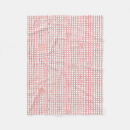 Manta Polar Soft Valentine Gingham Fleece Baby Blanket