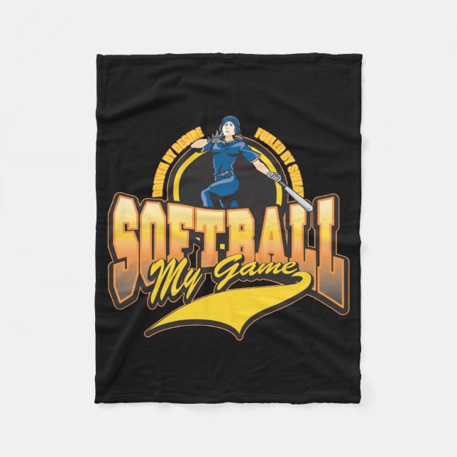 Manta Polar Softball para mujer mi juego (Anverso)