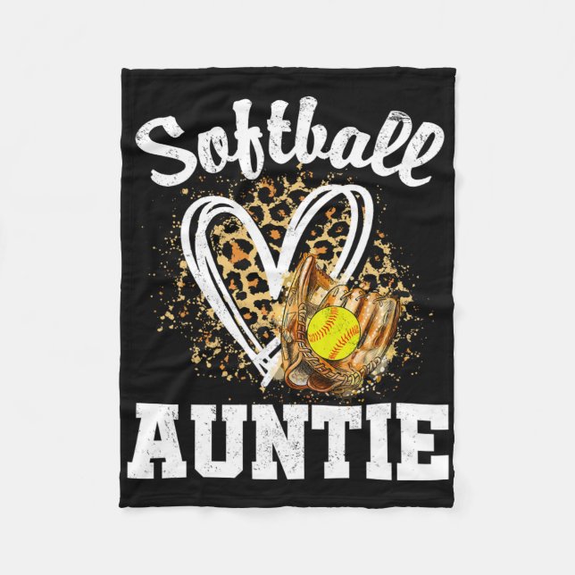 Manta Polar Softll Auntie Leopard Heart Matching Family  (Anverso)