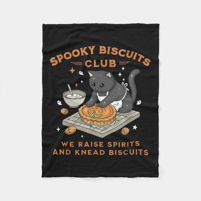 Manta Polar Soky Biscuits Club Black Cat Pumpkin Halloween Bak (Anverso)