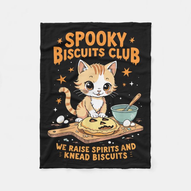 Manta Polar Soky Biscuits Club Cat Funny Halloween (Anverso)
