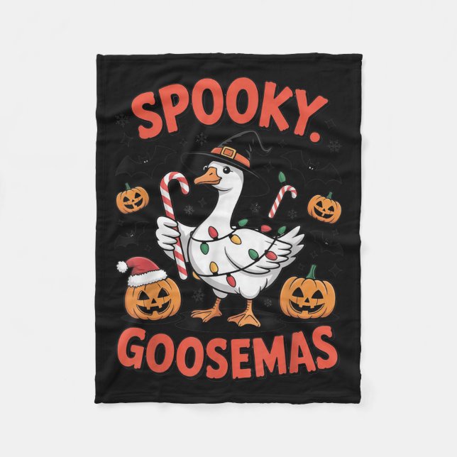 Manta Polar Soky Goosemas Funny Goose Halloween Christmas Cost (Anverso)