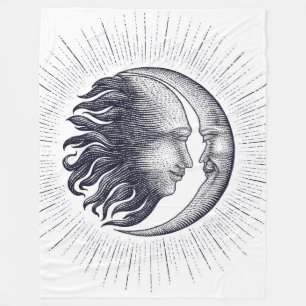 Manta Polar Sol celeste y luna