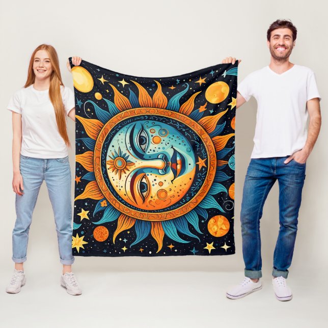 Manta Polar Sol y Luna Celestiales  (In situ)
