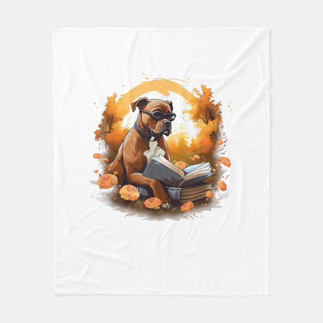 Manta Polar Solar American Staffordshire Terrier Dog Readin (Anverso)