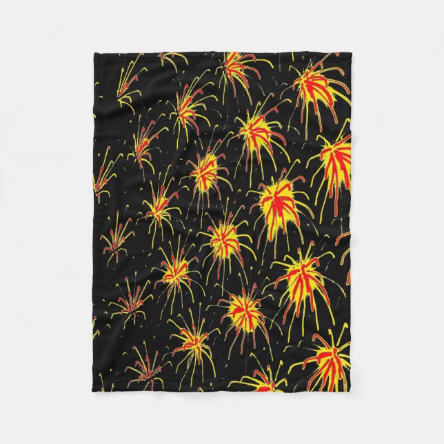 Manta Polar Solar Fireworks Burst Fleece Blanket (Anverso)