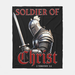 Manta Polar Soldado de Cristo 2 Timoteo 2:3 Biblia cristiana