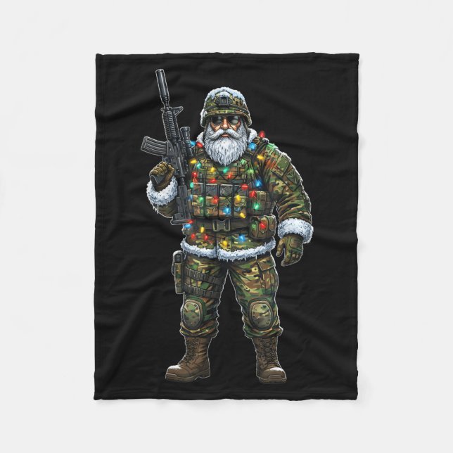 Manta Polar Soldier Santa Camouflage Christmas Military Hunter (Anverso)