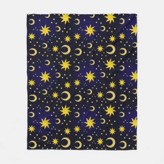 Manta Polar Soles, Lunas y Estrellas Celestiales Whimsigoth