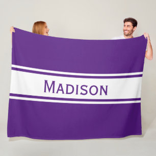 Manta Polar Solid Purple White Stripes Modern Name
