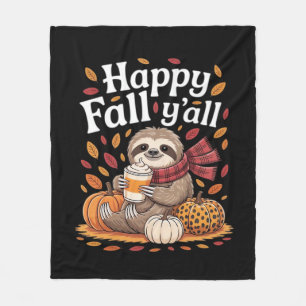 Manta Polar Sollozos sosteniendo calabaza spice happy Fall Yal