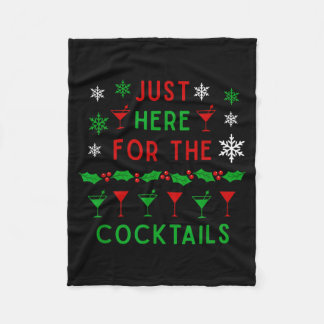 Manta Polar Solo aquí por las colas Navidad Boozy Xmas Fiesta