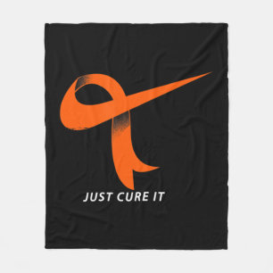 Manta Polar Sólo Cure It Naranja Ribbon Leukemia Sensibilizaci