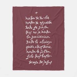 Manta Polar Solo Dios (Que nada te moleste)