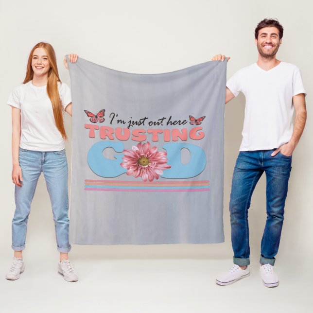 Manta Polar Sólo estoy aquí para confiar en Dios (In situ)