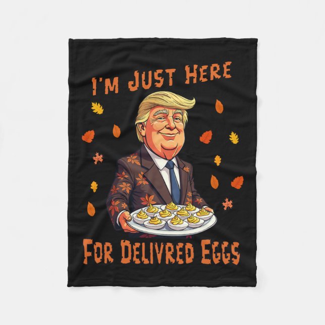 Manta Polar Solo estoy aquí por el divertido Trump de los huev (Anverso)