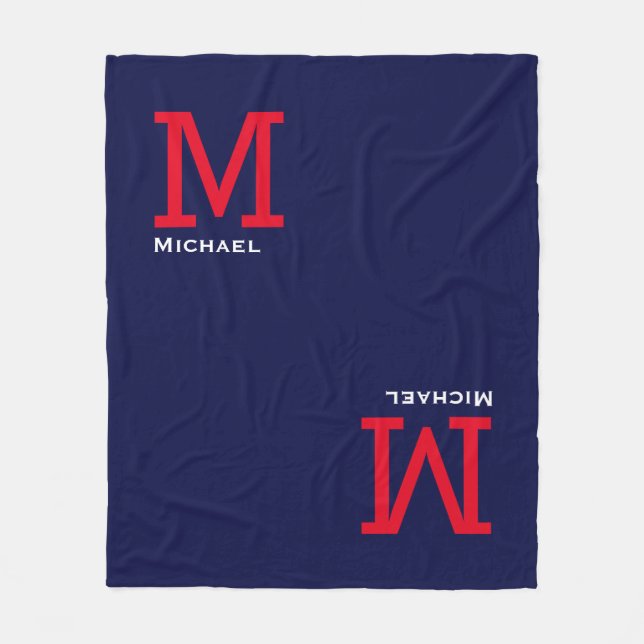 Manta Polar Sólo nombre e inicio en azul (Anverso)