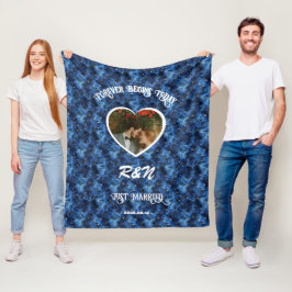 Manta Polar Solo Personalizado casada Foto y nombre Fleece Bla