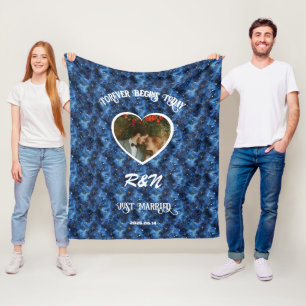 Manta Polar Solo Personalizado casada Foto y nombre Fleece Bla
