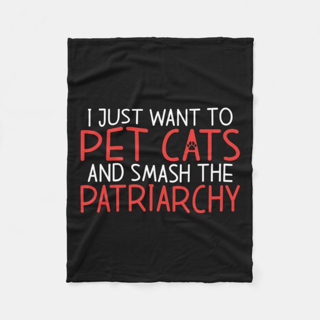 Manta Polar Solo Quieres Mascotas De Gatos Y Romper La Fem Del (Anverso)