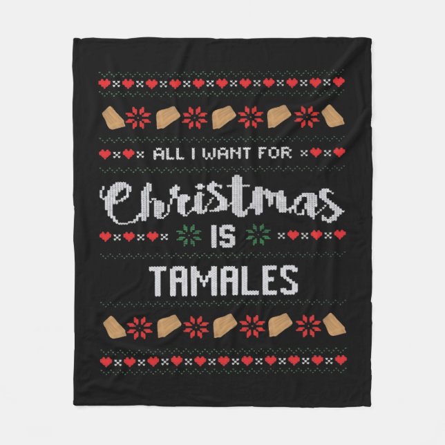 Manta Polar Solo Quiero Hacer Cosas Y Ver Navidades (Anverso)